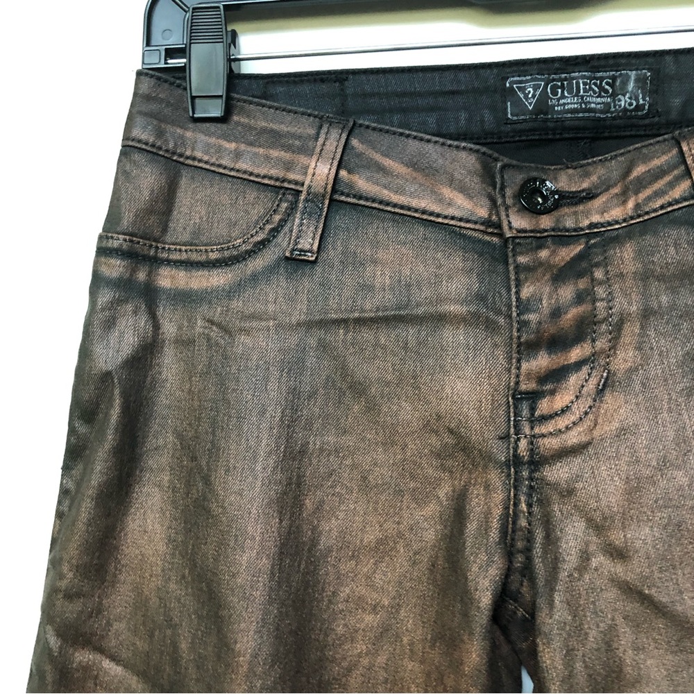 Guess Los Angeles Metallic Bronze Skinny 27 Denim Pants